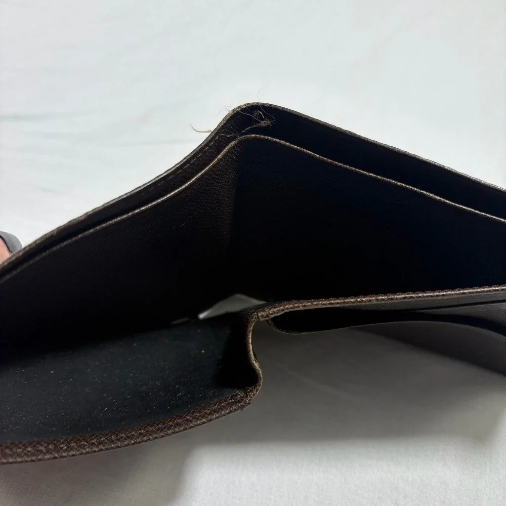 Authentic Louis‎ Vuitton Damier Ebene Canvas Bifold Wallet